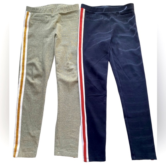 Old Navy Thick Knit Leggings Girl’s XL Active Gray Gold / Navy Red - Picture 2 of 4